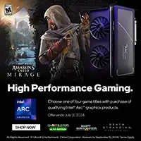 Intel Arc Graphics - High Performance Gaming. Choose one of four titles with purchase of qualifying Intel Arc graphics products. Offer Ends July 31, 2024. Shop Now